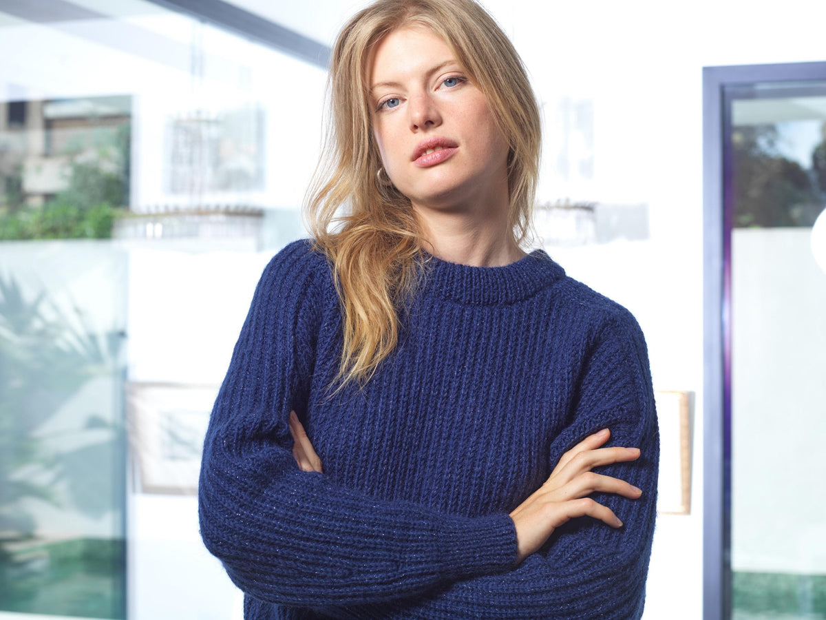Pull Fait Main Anny Blatt – Mohair Et Soie Blanc – Modèle Garance Taille XL