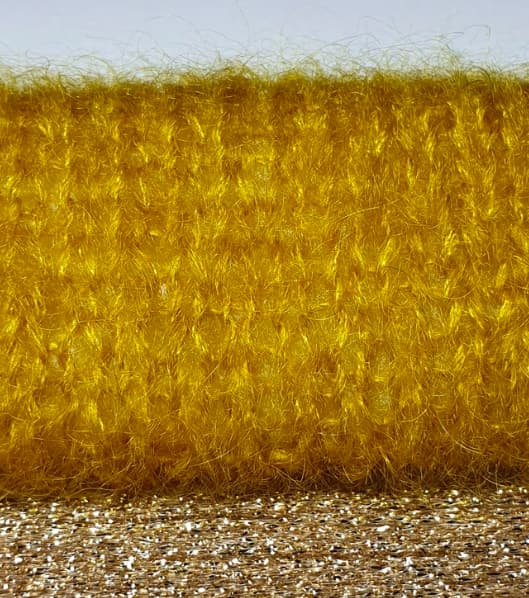 Cardigan à tricoter mohair Palmier et or Emma