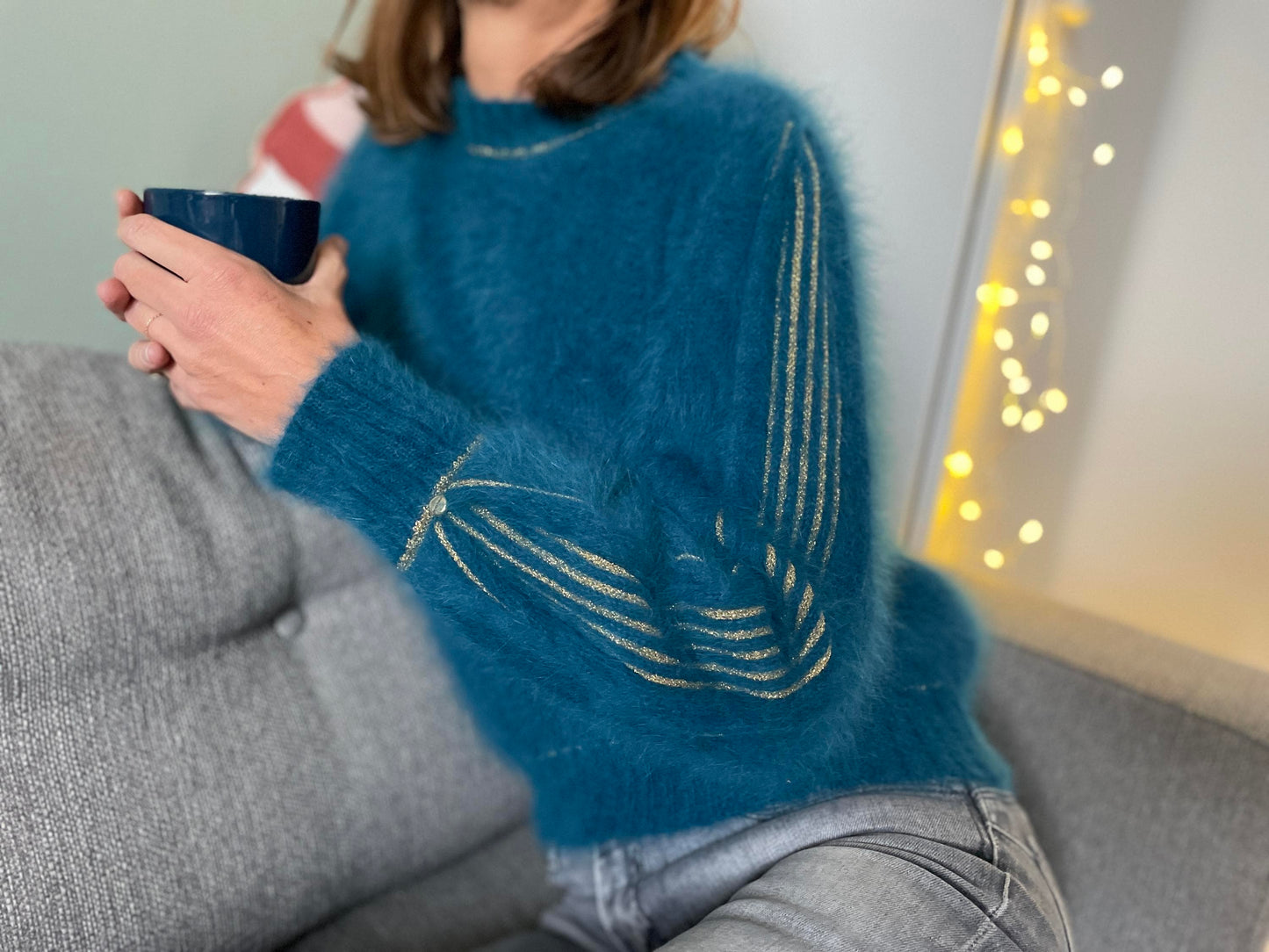 Pull Alix Angora Pacifique et doré