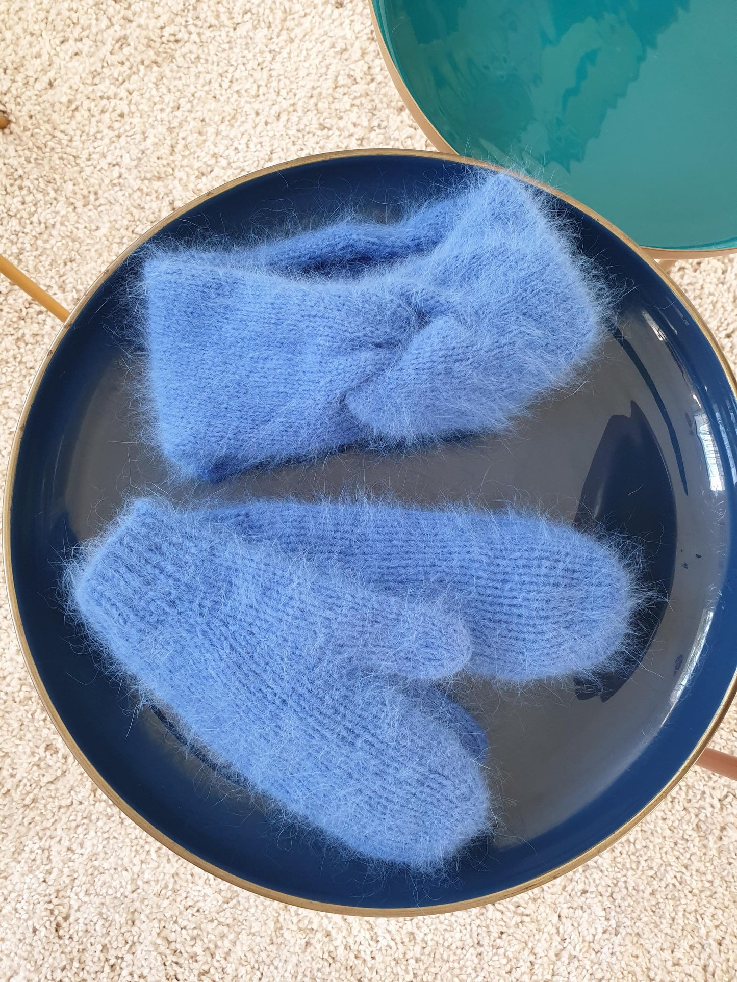 Moufles et bandeau Tignes à tricoter.