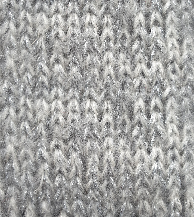 Charger l&#39;image dans la galerie, Pull mohair et soie à tricoter gris Shery.jpg

