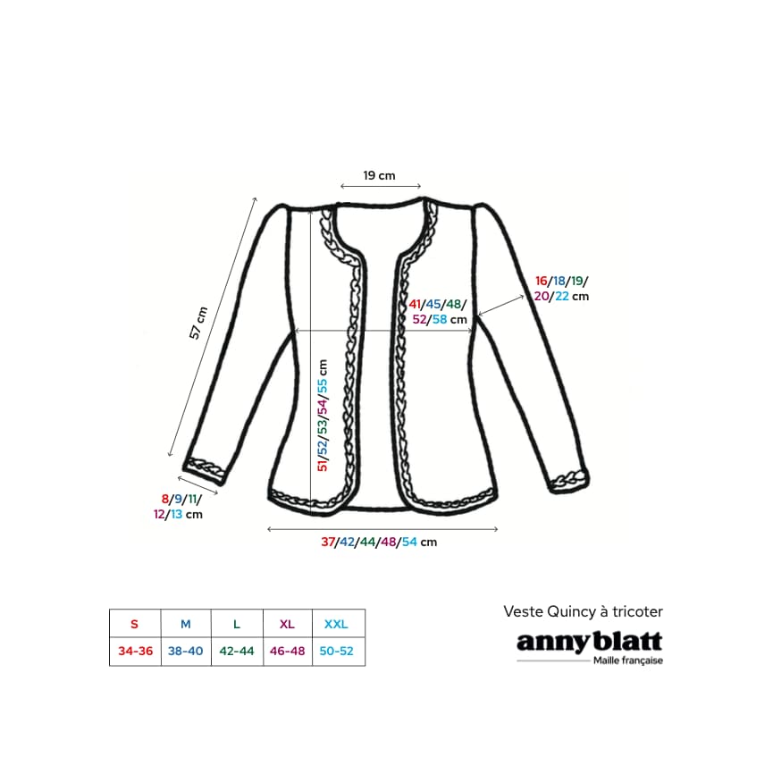 Veste Quincy à tricoter.