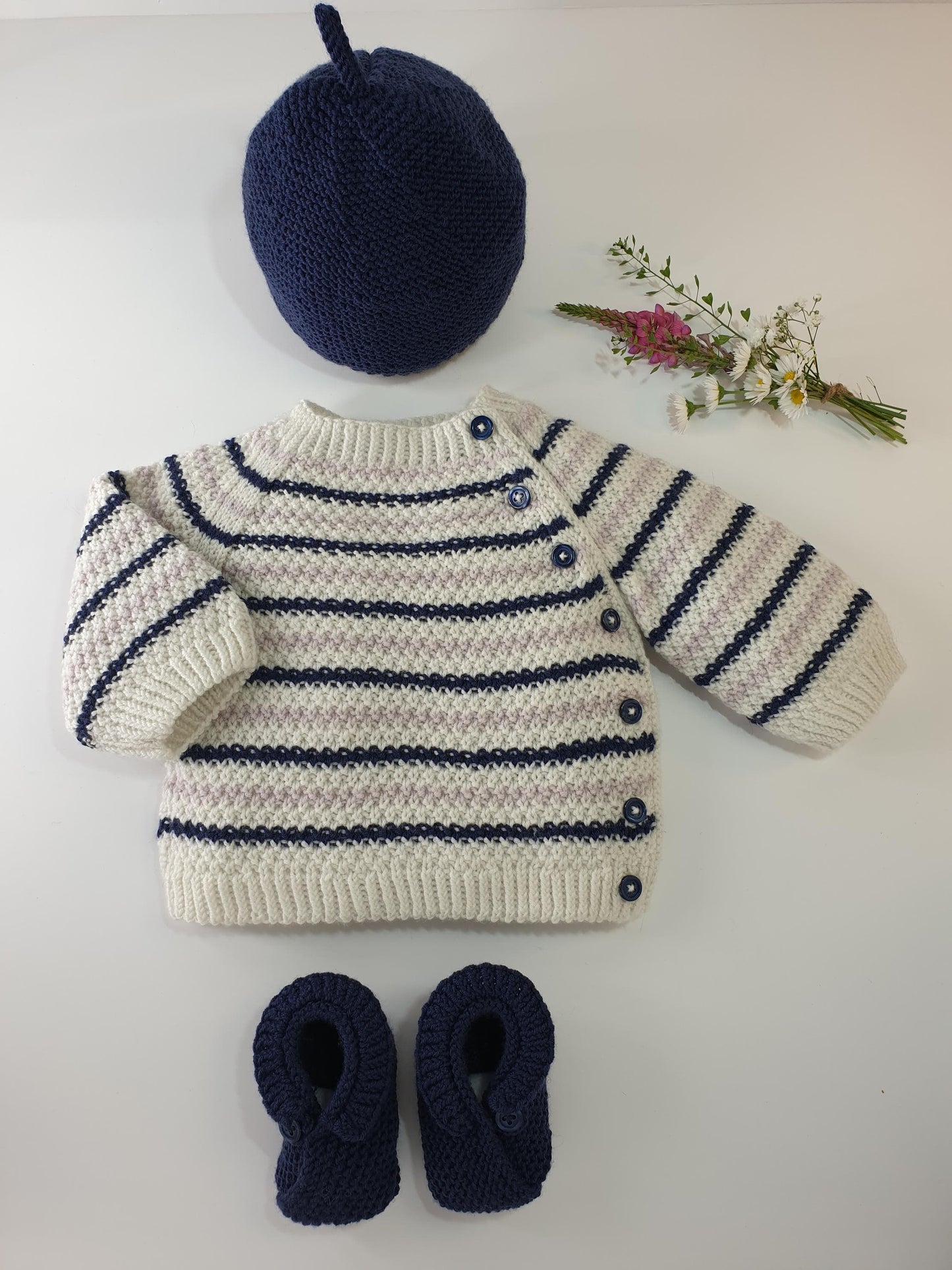 Pull bébé Peuplier à tricoter.