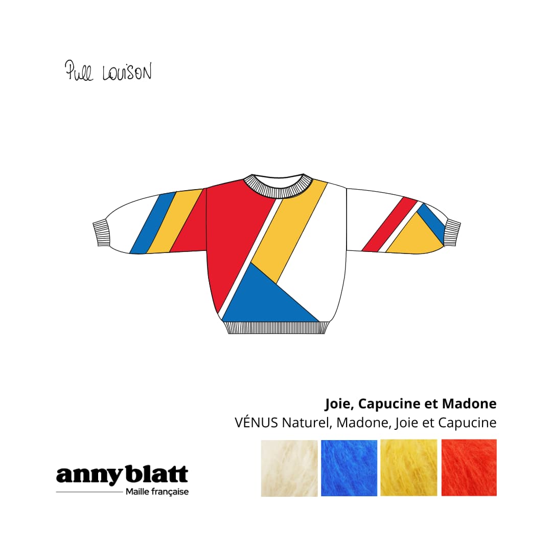Pull mohair et laine jaune rouge bleu et blanc Louison.png