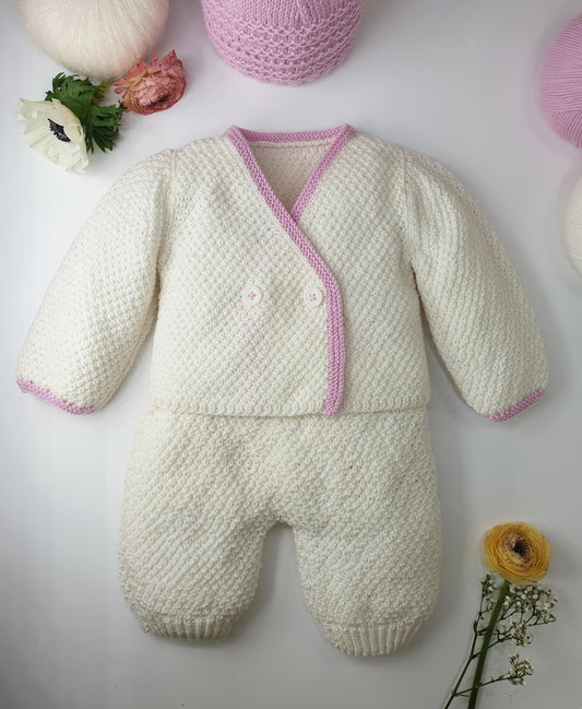 Cache coeur bébé Bambou à tricoter