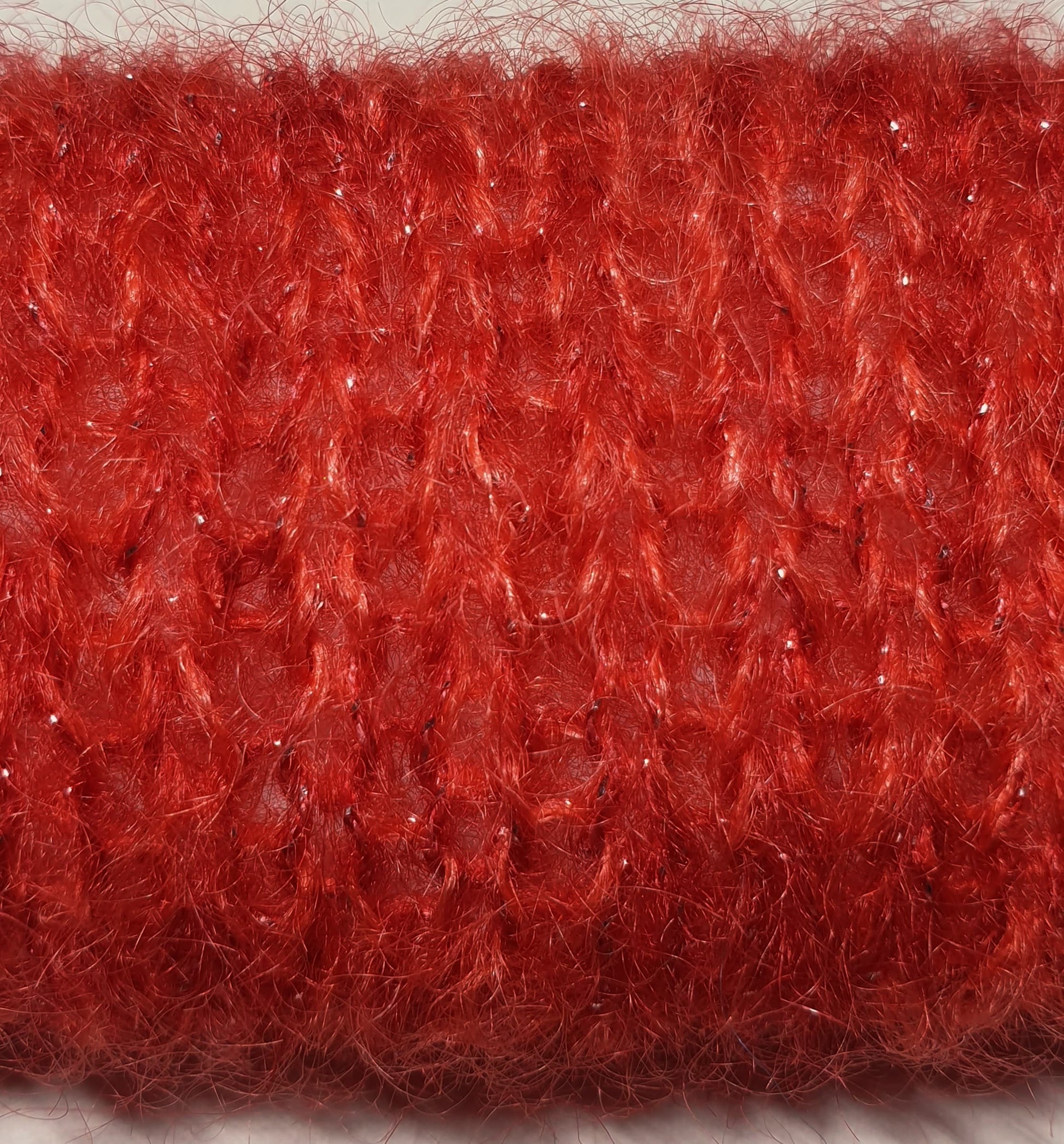 Tricot mohair Groseille Capucine honey moon et sirius
