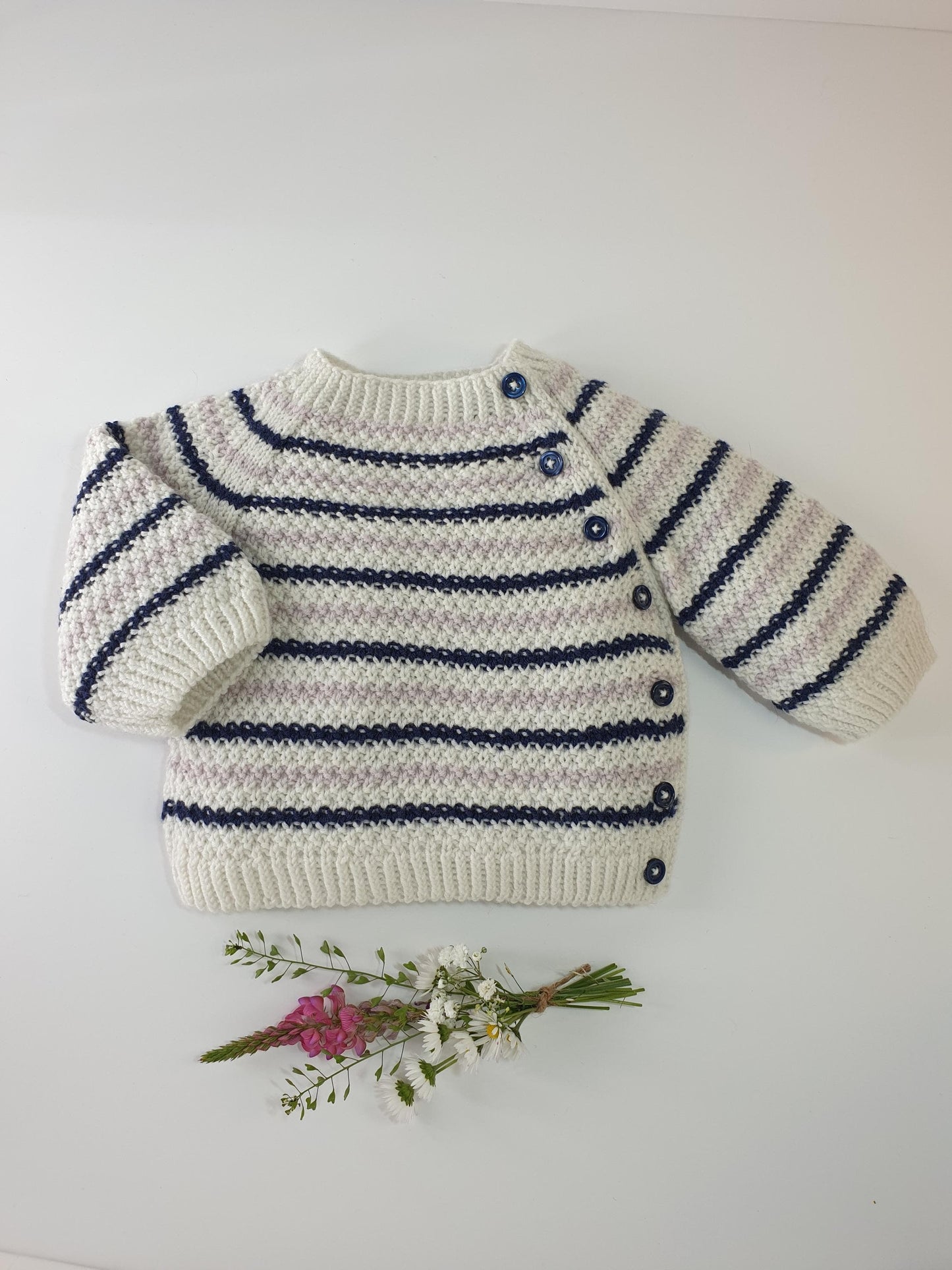 Pull bébé Peuplier à tricoter.