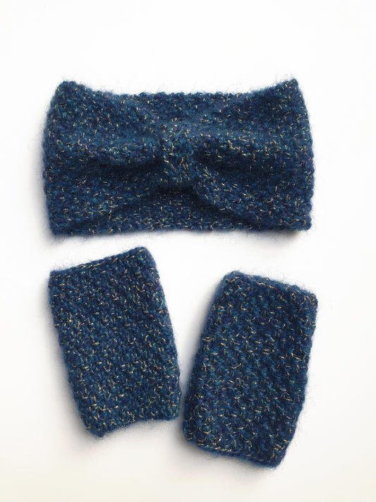 Mitaines et bandeau Méribel à tricoter.